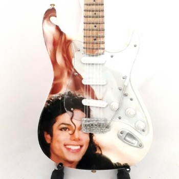 Mini Chitarra Da Collezione 24,5 Cm In Legno - Michael Jackson